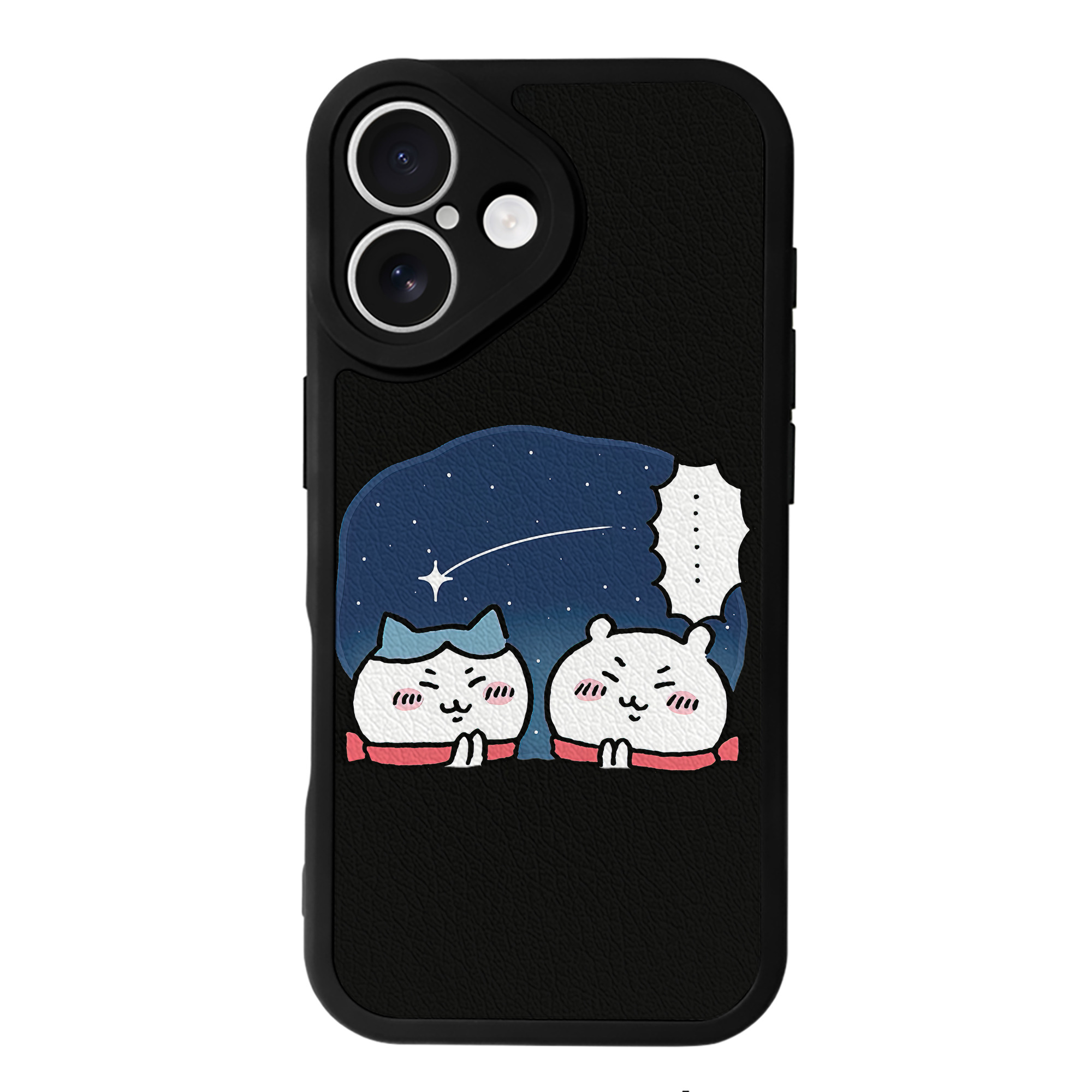 （画像用） ちいかわ ハチワレ Chii-kawa hachiware 【iPhone 16シリーズ対応】シリコンスマホケース（レザー調） 材質：シリコン